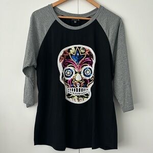Sugar Skull day of the dead sugar skull top size XXL